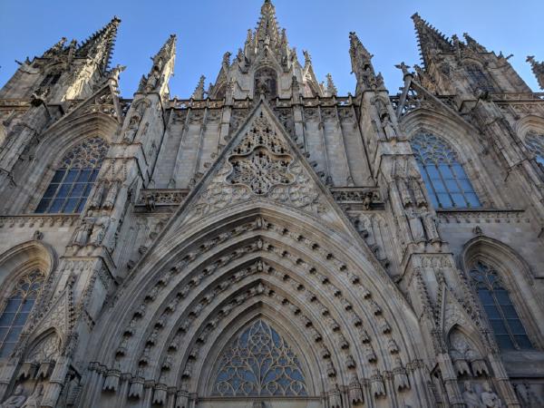 Barcelona cathedral in the gothic district